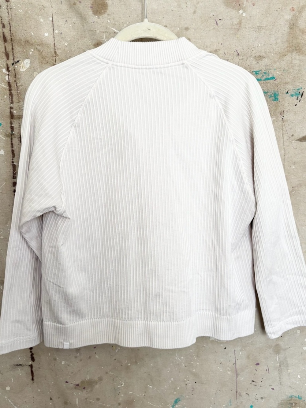 Lululemon Rest Less Cropped Half Zip, Rib White - Picture 4 of 6
